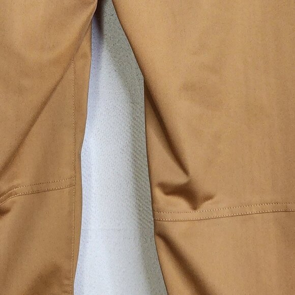 Royal Class Brand Golden Brown Flat Front Stretch Poly Straight Leg Pants Sz 40 - Picture 14 of 16